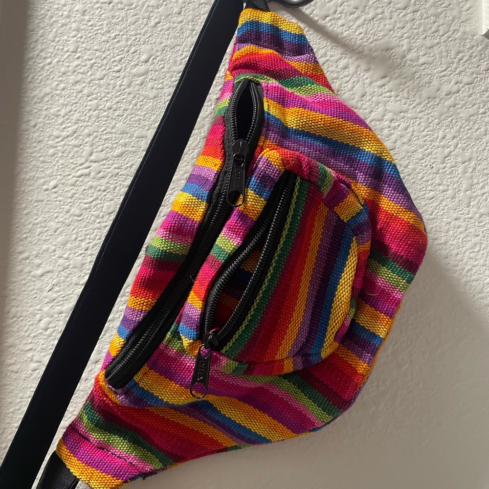Colorful Striped Fanny Pack